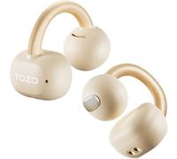 TOZO OpenEarRing Open Ear Headphones, Clip On Earphones, Lightweight Comfort, Wireless Open Ear Earbuds with Smart Digital Display, 40H Playtime, IPX5 Waterproof, Bluetooth 5.4, Custom EQ (Khaki)