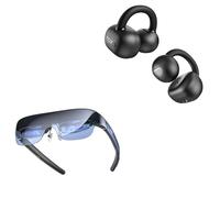 TOZO OpenEarRing Open Ear Headphones, Clip On Earphones, Lightweight Comfort Wireless Open Ear Earbuds with Smart Digital Display VIZO V1 Smart Glasses with 1800-Nit Display