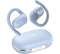 TOZO OpenWear Open-Ear Headphones, AI Translation Earbuds for 164 Languages, Bluetooth 5.4 with Smart Digital Display, Fast Charging, ENC Noise Cancelling Running Headphones for Sports, Office (Blue)