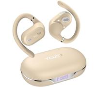 TOZO OpenWear Open-Ear Headphones, AI Translation Earbuds for 164 Languages, Bluetooth 5.4 with Smart Digital Display, Fast Charging, ENC Noise Cancelling Running Headphones for Sports, Office (Khaki)