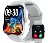 TOZO S4 AcuFit One Smart Watch Large AMOLED Screen for Men Women, Bluetooth Call Dial Fitness Tracker, Heart Rate and Blood Oxygen, Sleep Monitor, IP68 Waterproof, Workout for iOS Android (Silver)