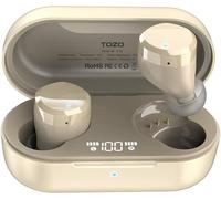 TOZO T12 Wireless Earbuds Bluetooth 5.3 Headphones Premium Sound Performance Touch Control LED Digital Display Wireless Charging Case Earphones (Champagne, Large)