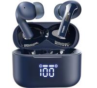 TOZO T20 Wireless Earbuds, Bluetooth Earphones 48.5 Hrs Playtime with LED Digital Display, IPX8 Waterproof, Dual Mic Call Noise Cancelling, 10mm Broad Range Speakers (Blue)
