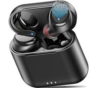 TOZO T6 True Wireless Earbuds Bluetooth 5.3 Headphones Touch Control with Charging Case IPX8 Waterproof Stereo Earphones in-Ear Built-in Mic Headset Premium Deep Bass