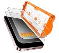 TOZPLTL Pack of 2 for iPhone 15 Matte Tempered Glass Screen Protector, Car Installation Full Screen Anti-Scratch Matte Film, Anti-Glare Protection, Anti-Fingerprint Screen Protector