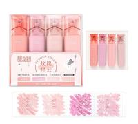TozyBuzz Glitter Highlighter Pen, Marker Pen, Nebula Color Glitter Highlighter, for Study Diary Notes (A)