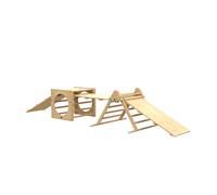 TP Active-Tots Pikler Style Climbing Triangle, Cube & Three Slides - FSC Certified Wood (162US3)