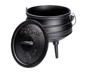 TP BBQ Potjie Cast Iron Cooking Pot with Lid and Tripod for Camping and Outdoor Cooking - Approximately 3L