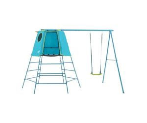 Tp Blue Explorer Metal Climbing Frame Set With Swing