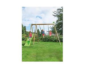 Tp Forest Multiplay Wooden Swing Set & Slide One Colour