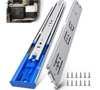 TP-LAIE 90KG Load Capacity Heavy Duty Soft Close Drawer Runners Drawer Slides,400 mm Full Extension Ball Bearing Metal Side Mount Rails Track Glides(1 Pair-16 inch/400 mm,with M4 Screws)