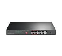 TP-Link 16-Port 10/100 Mbps + 2-Port Gigabit Rackmount PoE Switch with