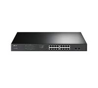 TP-Link 16-Port Gigabit PoE Switch; 16 PoE+ Ports @ 192W with 2 SFP Slots; Easy Smart; Rack Mountable; Supports QoS, Vlan, IGMP and Link Aggregation (TL-SG1218MPE)