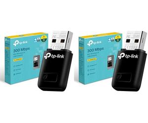 TP-Link 300Mbps Mini Wireless N USB WiFi Adapter, ideal for smooth HD video, voice streaming and online gaming,USB 2.0, Supports Windows 10/8.1/8/7/XP, Mac OS, Linux(TL-WN823N) (Pack of 2)