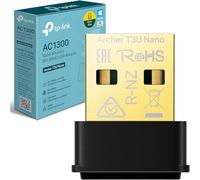 TP-Link Archer T3U Nano WiFi Dongle, AC1300 Wireless USB 2.0 wifi Adapter, Dual-Band Wi-Fi Dongle, MU-MIMO, Supports Windows 10/8.1/8/7, Mac OS 10.15 and earlier, Highly Secure WPA3, Miniature Design