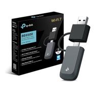 TP-Link Archer TBE400U BE6500 WiFi 7 Dongle, Tri-Band USB Adapter for PC | Dual USB-C & USB-A, SuperSpeed USB 3.0 Fast Data Transfer, MLO, WPA3 Data Security, Plug & Play, Windows 11/10