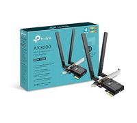 TP-Link Archer TX55E AX3000Mbps Bluetooth 5.3 Dual-Band WiFi 6 PCIe Card with Two Antennas, Specialized Heatsink WiFi Adapter for PC, 1024-QAM, Ultra-Low Latency, Supports Windows 10/11(64bit)