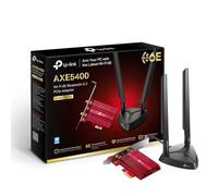 TP-Link Archer TXE75E AXE5400Mbps Tri-Band WiFi 6E Bluetooth 5.3 PCIe Adapter with Two Antennas, WiFi Adapter for PC, Intel Chipset, Magnetized Antenna Base, Low-Profile Bracket Included, WPA 3