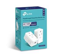 TP-LINK AV1000 GB Powerline Adapter Kit, 1-Port, AC Pass Through - (TL-PA7017P K