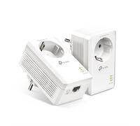 TP-Link TL-PA7017PKIT Gigabit Passthrough Powerline Adapter Starter Kit, Powerline Network Adapters Speed up to 1000 Mbps, 4K Video Streaming & Online Gaming, No Configuration Required, Plug and Play