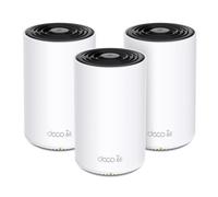 TP-Link AXE5400 Whole Home Mesh Wi-Fi 6E System(Tri-Band) White Internal Mesh system 670 m FCC: <30 dBm (2.4 GHz) <30 dBm (5 GHz) <30 dBm (6 GHz) CE: <20 dBm (2.4 GHz) <23 dBm (5 GHz)... Tri-band (2.4