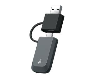 TP-Link BE6500 3-band Wireless USB Wi-Fi 7 Adapter - Archer TBE400U | Wi-Fi 7 technology | multi-link support | USB-C/USB-A design | WPA3 advanced security | Super Speed USB