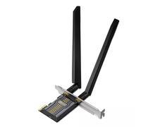 TP-Link - Wi-Fi 7 BE6500 PCIe WiFi Card for Desktop PC (Archer TBE400E) - Bluetooth 5.4, WPA3, Tri-band 2882Mbps, Multi-directional Antennas and USB Drive for quick installation (Only