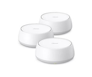 TP Link Deco BE25 3-Pack Wi-Fi 7 Mesh Whole-home Mesh Wi-Fi 7 system with 2.5 Gbps multi-gig ports, AI-driven roaming, and HomeShield security!