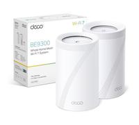 TP-Link Deco BE65(2-pack) BE9300 Mesh WiFi 7, Tri-Band Seamless AI Roaming, Mesh System with MLO,2,5 Gbps Ports, 4K-QAM, VPN Encryption,APP Control, Google Home, Alexa, HomeShield