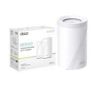 TP-Link Deco BE65(2-pack) BE9300 Mesh WiFi 7, Tri-Band Seamless AI Roaming, Mesh System with MLO,2,5 Gbps Ports, 4K-QAM, VPN Encryption,APP Control, Google Home, Alexa, HomeShield