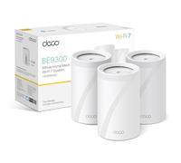 TP-Link Deco BE9300(3-pack) BE9300Mbps Whole Home Mesh WiFi 7 System, High Coverage Tri-Band WiFi Booster with 4x 2.5 Gbps Ports, 4K-QAM 320 MHz Bandwidth, Works with Amazon Alexa & Google, Homeshield