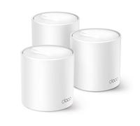 TP-Link Deco X1500 (3-Pack) - WiFi 6 AI Mesh System, AX1500 Dual Band 2.4GHz/5GHz, Coverage up to 600m2, 3X Gigabit Ports per Unit, Band 160MHz Channel, ODFMA, 1024QAM, White