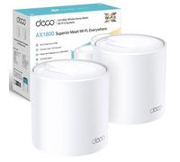 TP-Link Deco X20 AX1800 Whole Home Mesh Wi-Fi 6 System, AI-Driven Mesh, Up to 4,000 sq ft Coverage, 1 GHz Quad-Core CPU, Compatible with Amazon Alexa, With TP-Link HomeShield's kit, Pack of 2, White