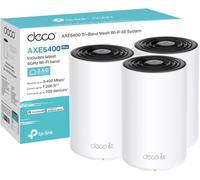 TP-Link Deco XE75 Pro(3-pack) AXE5400Mbps Mesh WiFi 6E System, True Tri-Band Speed, 2.5 Gbps Port, AI-Driven, Coverage up to 7200ft², WiFi Router and Extender Booster, Gaming & 4K, Easy Setup