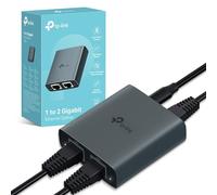TP-Link EH210 Ethernet Splitter,1 to 2 Gigabit Network Switch,1000Mbps High-Speed Ethernet Switch,Plug and Play,LAN RJ45 Internet Splitter with Ethernet/USB Cable for Router,Laptop/PC,TV,Xbox