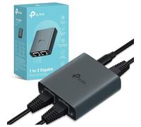 TP-Link EH210 Ethernet Splitter - 1-to-2 Gigabit Network Switch, 1000Mbps High-Speed LAN RJ45 Splitter with USB/Ethernet Cable