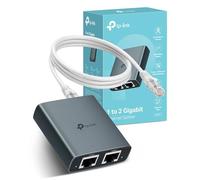 TP-Link Ethernet Splitter EH210 - 1-to-2 Gigabit 1000Mbps Plug & Play - Black