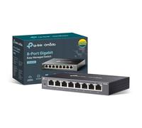 TP-Link ES208G 8 Port Gigabit Network Switch, Omada Ethernet Switch, Ethernet Splitter, Metal Case, Easy Cloud Managment, Silent operation, Energy Saving, Plug & Play, Desktop/Wall Mounting