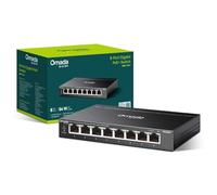 TP-Link ES208GP 8 Port Gigabit Easy Managed Switch,Ethernet Splitter with PoE, Network Switch,No License Fee,Centralised Cloud Management via Omada APP,Fanless,Plug and Play, Energy-Saving