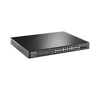 TP-Link JetStream 28-Port Gigabit L2+Managed Switch with 24-Port PoE+, Supports 24 Gigabit PoE+ ports and 4 Gigabit SFP Slots, 384W Budget, Rackmount (TL-SG3428MP), Black