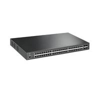 TP-Link JetStream 48-Port Gigabit Managed PoE+ Switch, 4 x 10G SFP+ Slots, 500W, Steel Case, Omada SDN Compatible