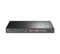 TP-Link 16-Port 10/100 Mbps + 2-Port Gigabit Rackmount PoE Switch with 16-Port PoE+