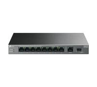 TP-Link LS1210GP 10-Port Gigabit Desktop with 8-Port PoE+ Switch , 1x Gigabit SFP Port Network Switch, 61 W PoE Budget, 30 W Output, Up to 250m Transmission, Traffic Separation, Plug & Play