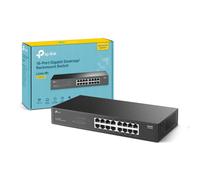 TP-Link LS1016G 16-Port Gigabit Network Switch, Metal Casing | Rackmount/Desktop Ethernet Switch, Plug & Play, Fanless Metal Design, QoS, Energy-Efficient, MAC Address Self-learning