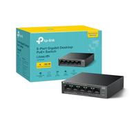 TP-Link LS105GP 5 Port Gigabit PoE Switch, 4x Gigabit PoE+ Ports, 802.3af/at 30W, 65W Total Budget, Network Switch, Power Saving, Plug & Play, Metal Case, Ethernet Switch, Ethernet Splitter