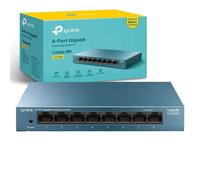 TP-Link LS108G 8 Port Gigabit Network Switch, Metal Case, Ethernet Switch, Power Saving, Plug & Play, Ethernet Splitter, Desktop or Wall Mount, Hassl