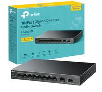 TP-Link LS1210GP 10-Port Gigabit PoE+ Switch, 61W PoE Budget Network Switch