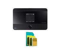 Tp-Link M7350 4G LTE Mobile WiFi & Pay As You Go SIM Card Bundle - 60 GB Data, Black