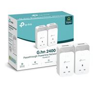TP-Link PG2400PKIT Wired Passthrough G.hn 2400 Powerline Adapter, Faster G.hn Technology, Powerline Network Adapters with 2+2 Gigabit Ethernet Ports,