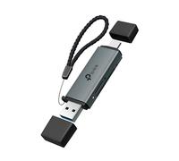 TP-Link SD Card Reader, 2-in-1 USB 3.0 Type-C & A Dual Slot Memory Card Reader for SD/Micro SD/SDHC/SDXC, Fast Data Transfer, Plug & Play with Windows, MacOS, iPadOS, Android and Chrome